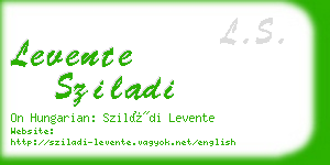 levente sziladi business card